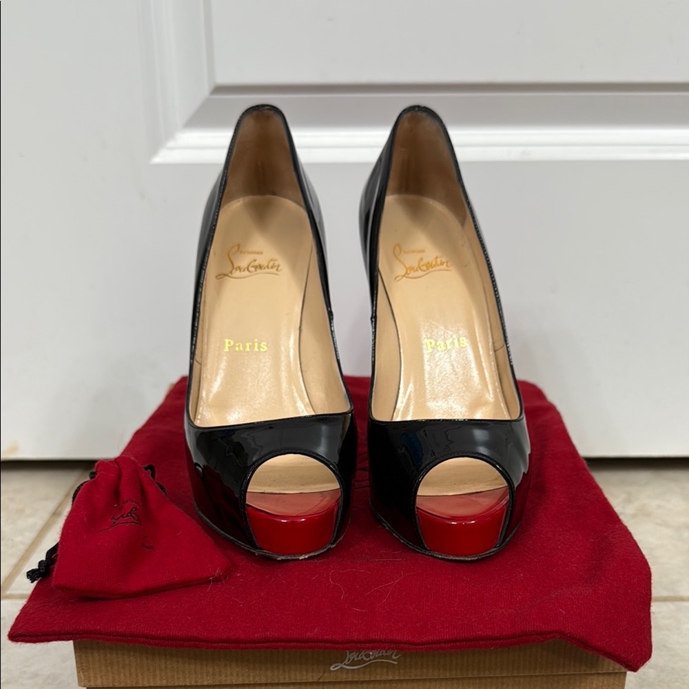 Christian Louboutin Black and Red Heels